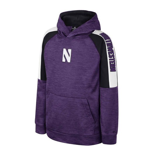 Northwestern University Wildcats Colosseum Youth Rylos Pullover Hoodie (Purple/Black/White)