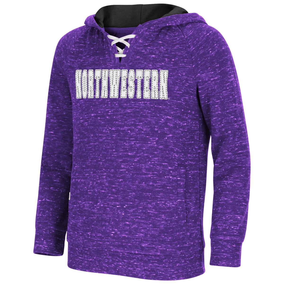 Northwestern University Wildcats Colosseum Girls Kahuna Lace Up Hoodie
