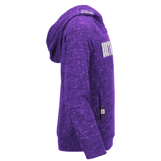 Northwestern University Wildcats Colosseum Girls Kahuna Lace Up Hoodie Side