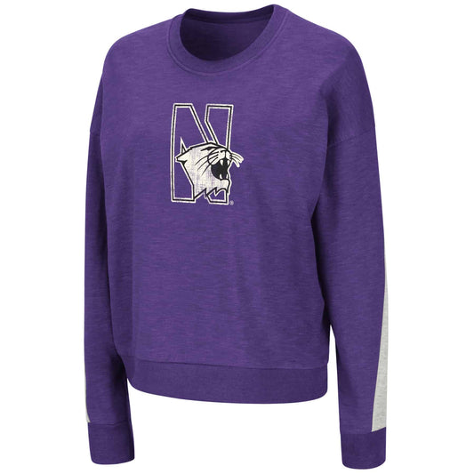 Northwestern University Wildcats Colosseum Ladies Ann Dolman Pullover