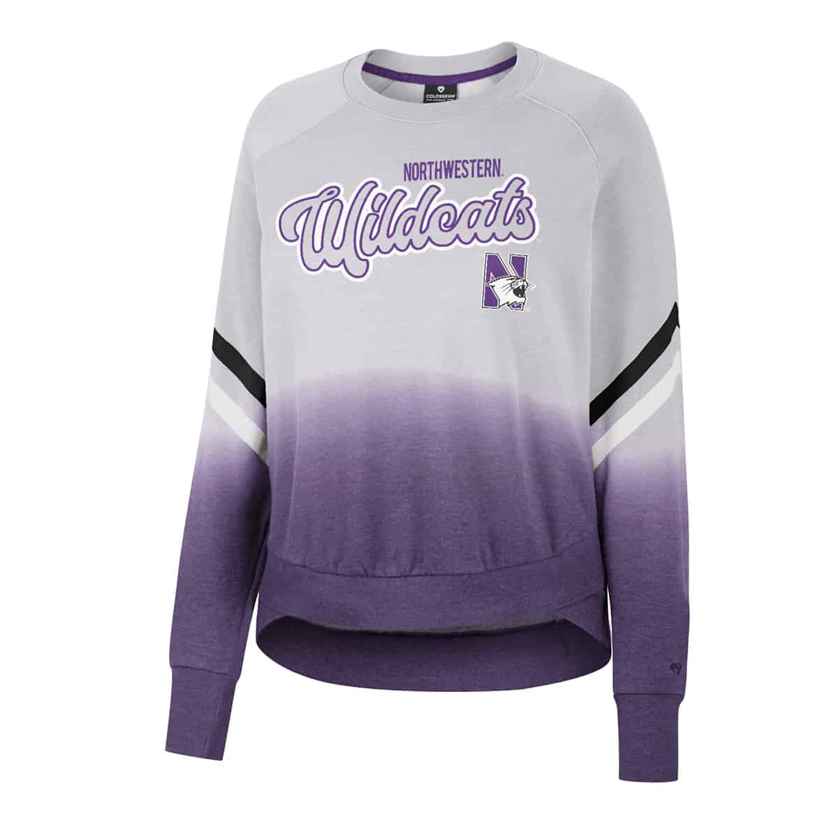 Northwestern University Wildcats Colosseum Ladies Cue Cards Pullover