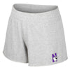 Northwestern University Wildcats Colosseum Women's Featherington Drapey Heather Grey Short
