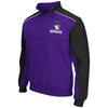 Northwestern University Wildcats Colosseum Men's Purple/Black Split Thriller II Qtr Zip with N-Cat Design