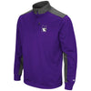Northwestern University Wildcats Colosseum Men's Purple / Heather Charcoal 1/4 Zip Fleece