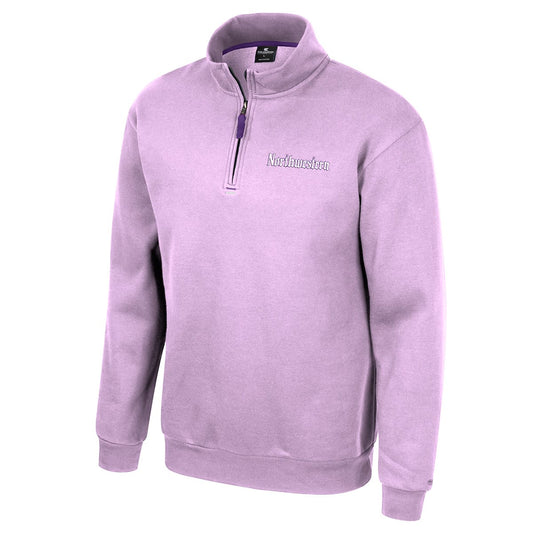 Northwestern University Wildcats Colosseum Men's Lilac I'll Be Back 1/4 Zip
