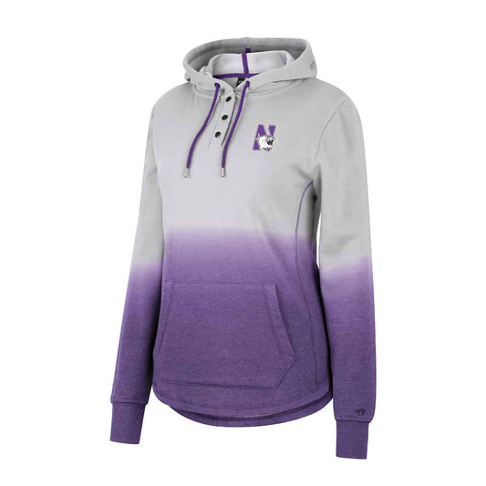 Northwestern University Wildcats Colosseum Ladies Aurelia Hooded Henley