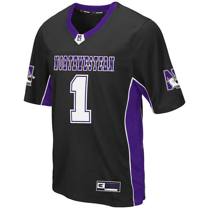 Northwestern University Wildcats Colosseum Men's Black Max Power Football Jersey