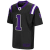 Northwestern University Wildcats Colosseum Youth Black Foos-Ball Football Jersey with Stylized N Design