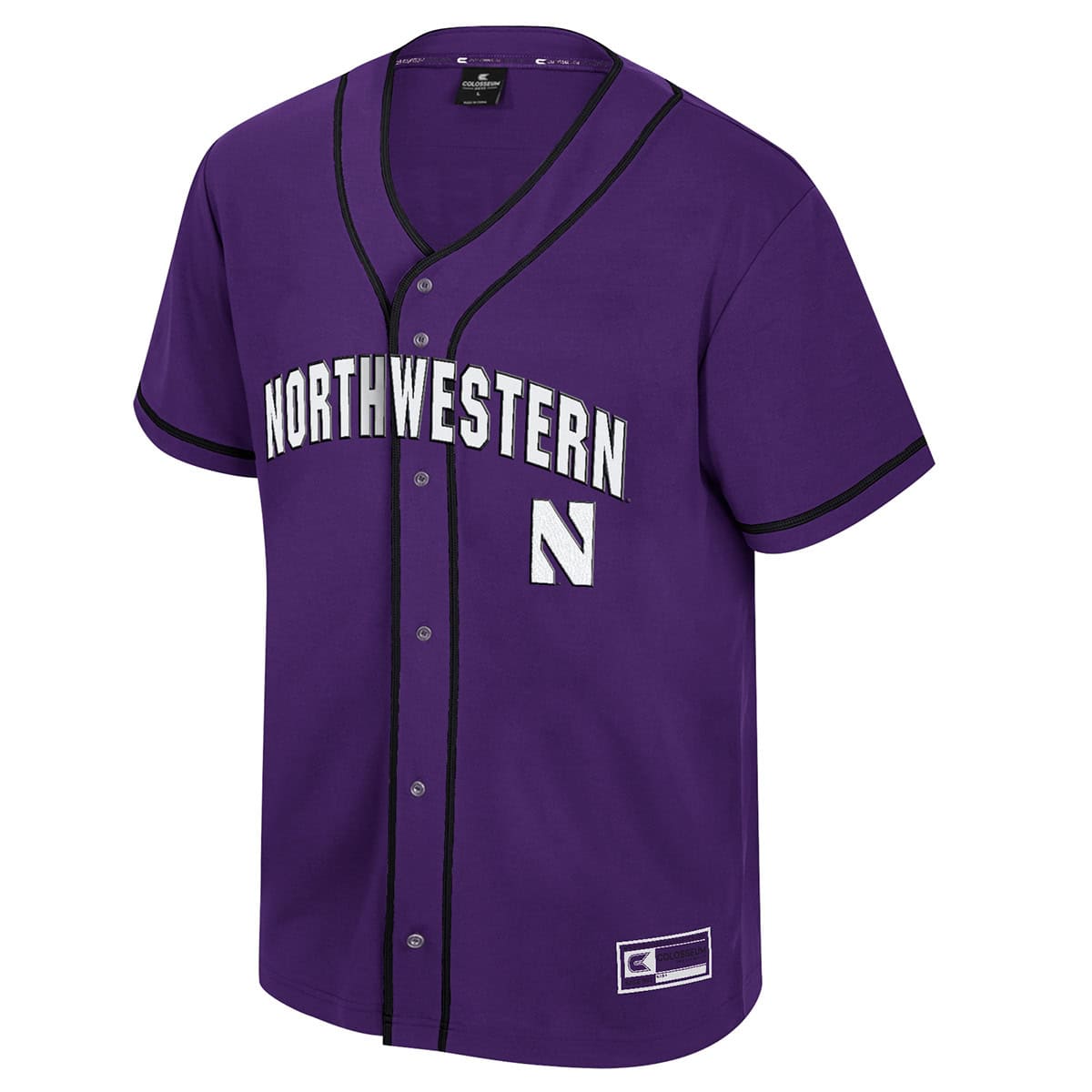 Northwestern University Wildcats Colosseum Men's Detonation Purple Baseball Jersey