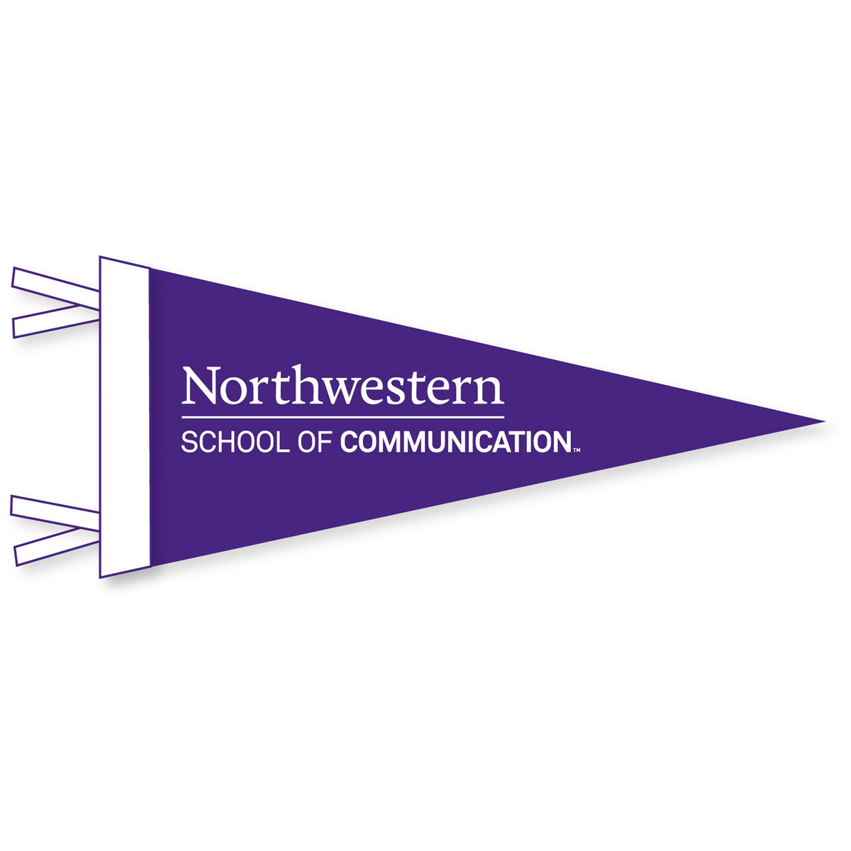 Northwestern School of Communication Wool Felt Pennant Size Medium 9"X24"