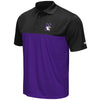Northwestern University Wildcats Colosseum Mens Purple/Black In The Vault Polo Shirt with N-Cat Design