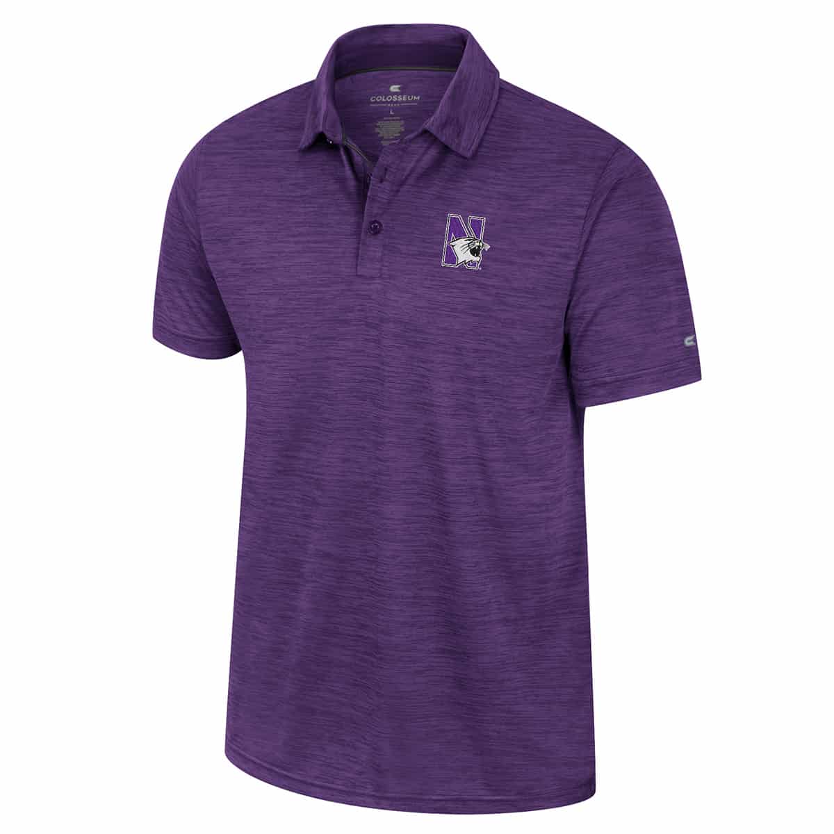 Northwestern University Wildcats Colosseum Men's Purple Positraction Polo