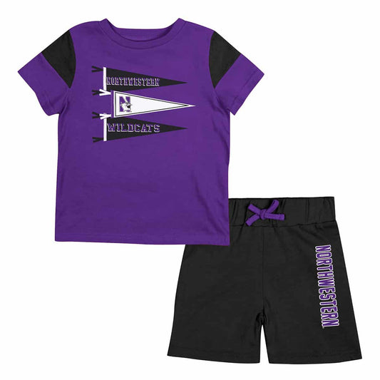 Northwestern University Wildcats Colosseum Infant Boys Baby Herman Set