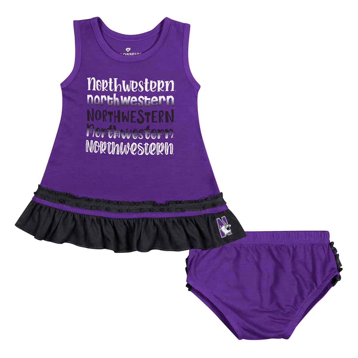 Northwestern University Wildcats Colosseum Infant Girls Toons Set