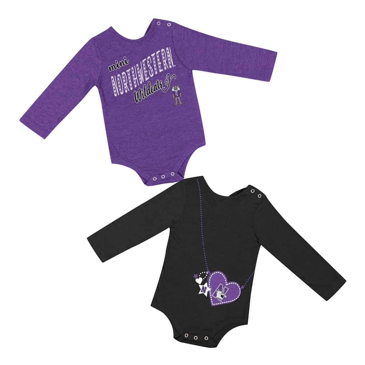 Northwestern University Wildcats Colosseum Infant Girls Dorays Onesie 2Pack Set