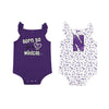 Northwestern University Wildcats Colosseum Infant Girl's Hopper 2 Pack Onesie