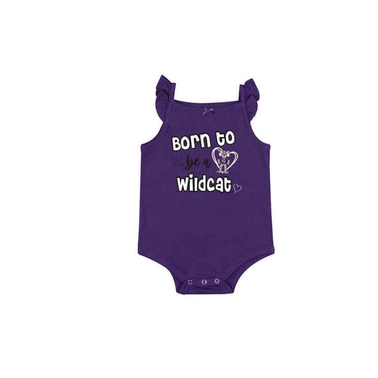 Northwestern University Wildcats Colosseum Infant Girl's Hopper Solid Purple Onesie