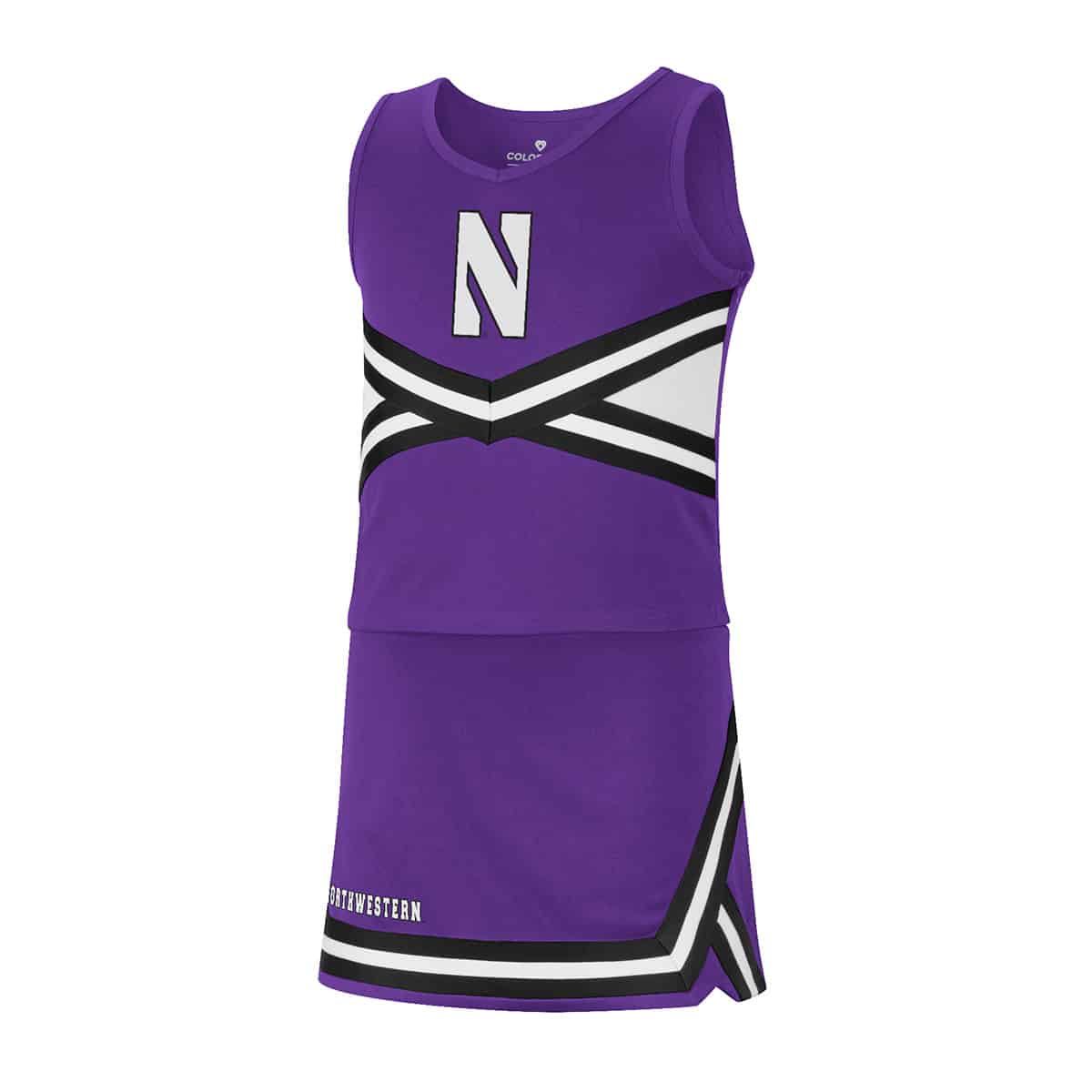 Northwestern University Wildcats Colosseum Girls Carousel Cheerleader Set