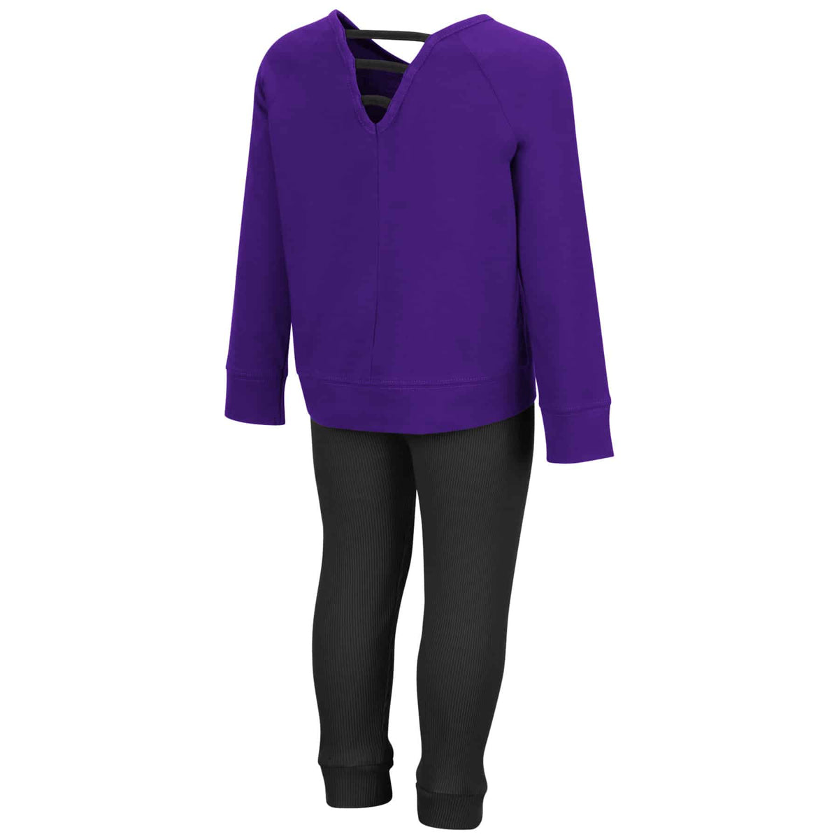 Northwestern University Wildcats Colosseum Toddler Girl Crystal Ball Tee & Legging Set Backside