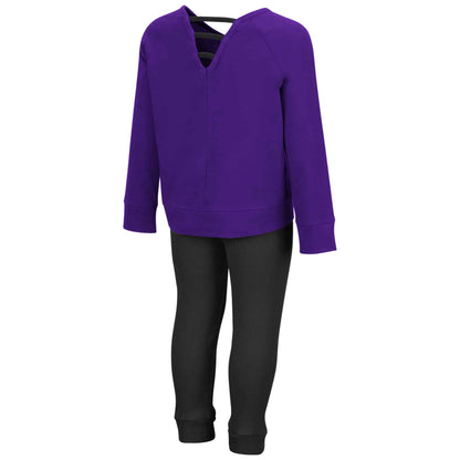Northwestern University Wildcats Colosseum Toddler Girl Crystal Ball Tee & Legging Set Backside