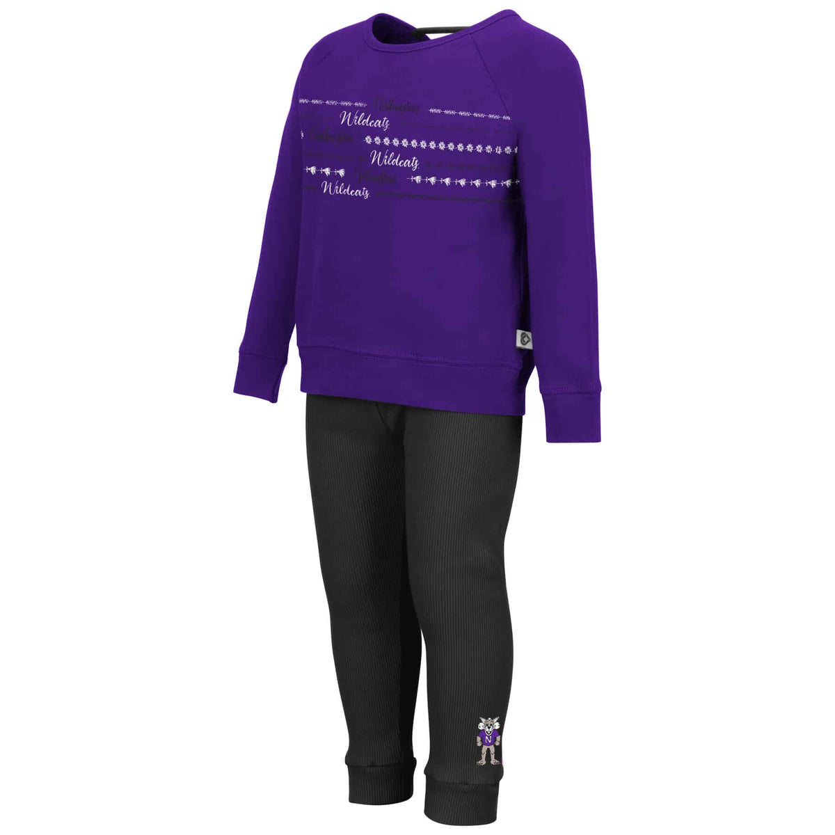 Northwestern University Wildcats Colosseum Toddler Girl Crystal Ball Tee & Legging Set