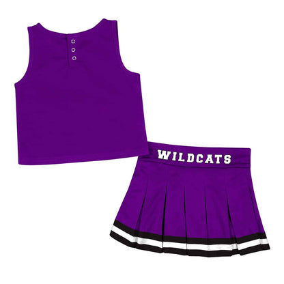 Northwestern University Wildcats Colosseum Toddler Girls Carousel Cheerleader Set - Back Side