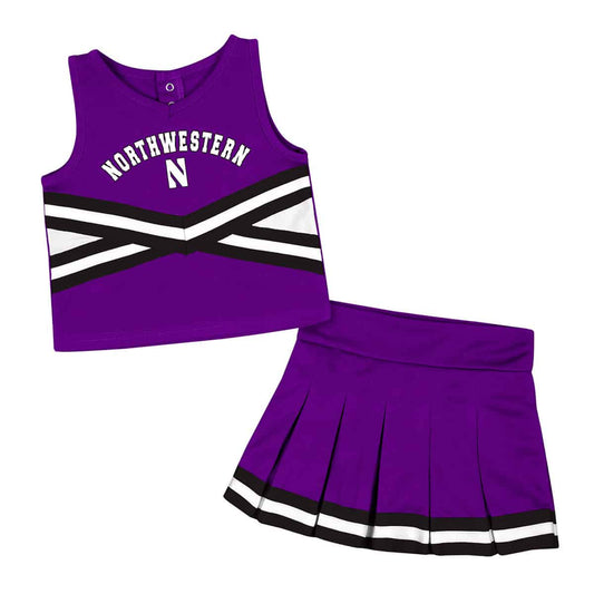 Northwestern University Wildcats Colosseum Toddler Girls Carousel Cheerleader Set