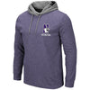 Northwestern University Wildcats Colosseum Men's Milhouse L/S Hooded Tee With Appliqué Embroidered N-Cat Design
