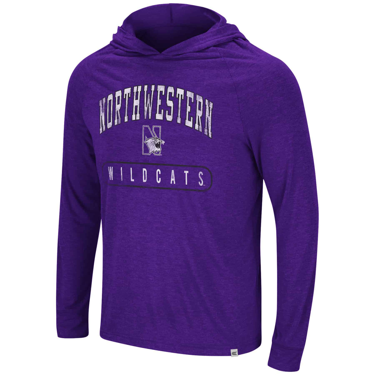 Northwestern University Wildcats Colosseum Men's Dexthart L/S Hoodie Tee