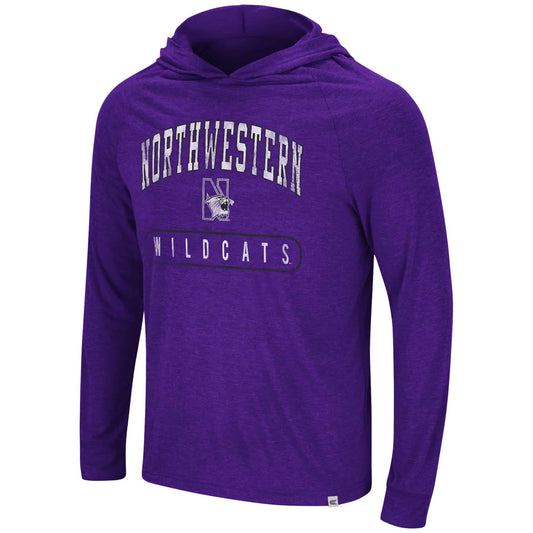 Northwestern University Wildcats Colosseum Men's Dexthart L/S Hoodie Tee