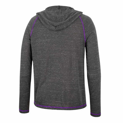 Northwestern University Wildcats Colosseum Men's Nakatomi L/S Hooded Tee - Back Side