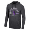 Northwestern University Wildcats Colosseum Men's Black Ticking Like This Hooded Tee