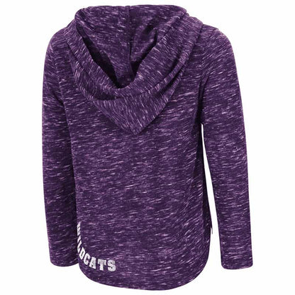 Northwestern Wildcats Colosseum Toddler Girls Animal L/S Purple Hooded Tee