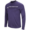 Northwestern University Wildcats Colosseum Men's Heather Purple Hypno L/S T-Shirt with N-Cat Design