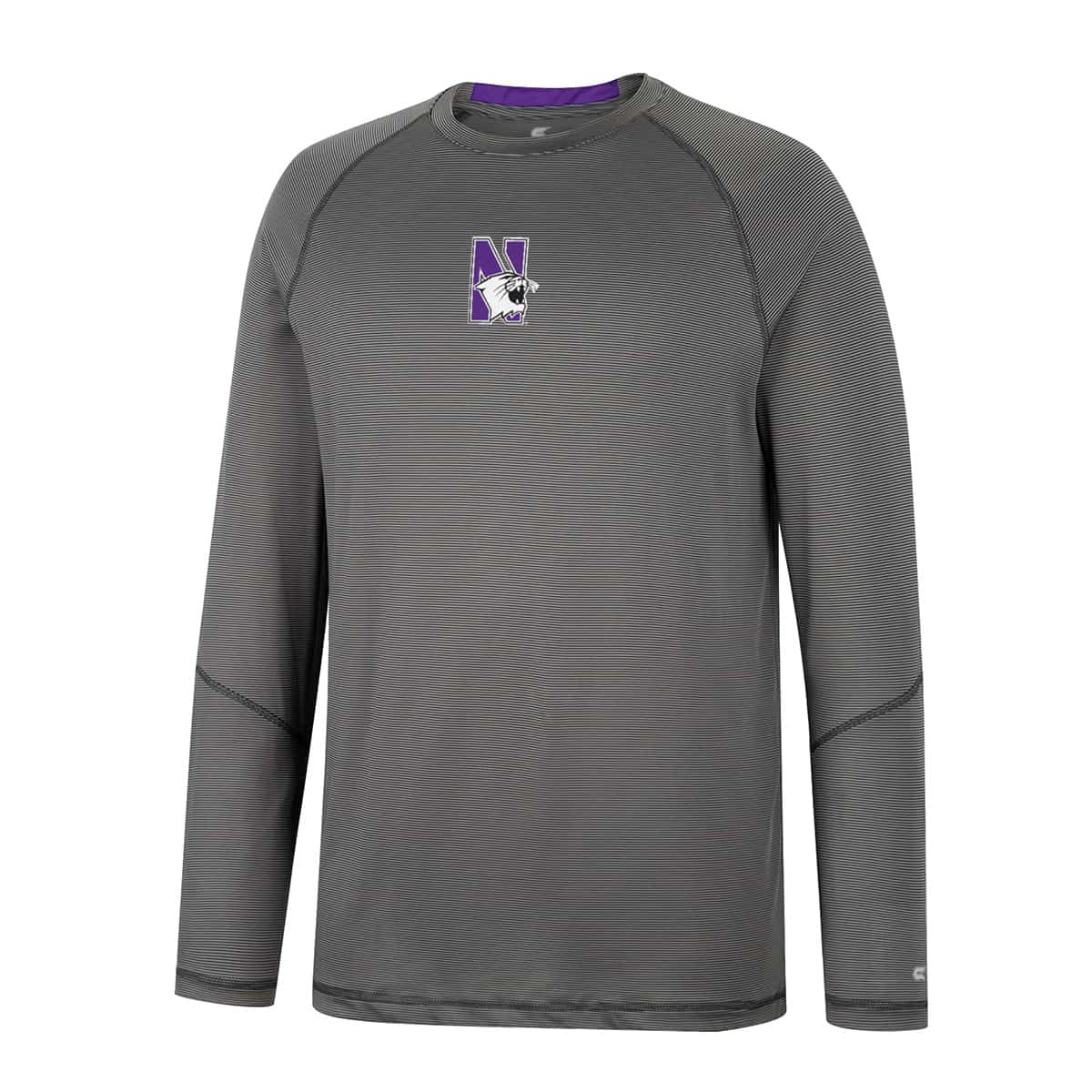 Northwestern University Wildcats Colosseum Men's Dwayne L/S Raglan Knit Top