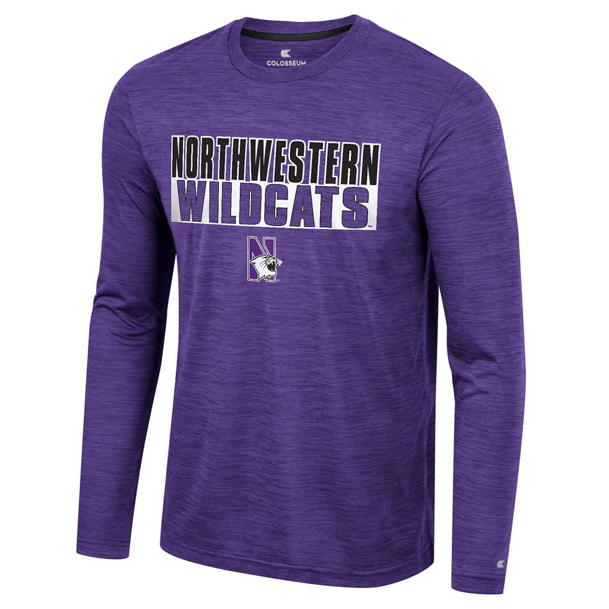 Northwestern University Wildcats Colosseum Men's Purple Positraction L/S Tee