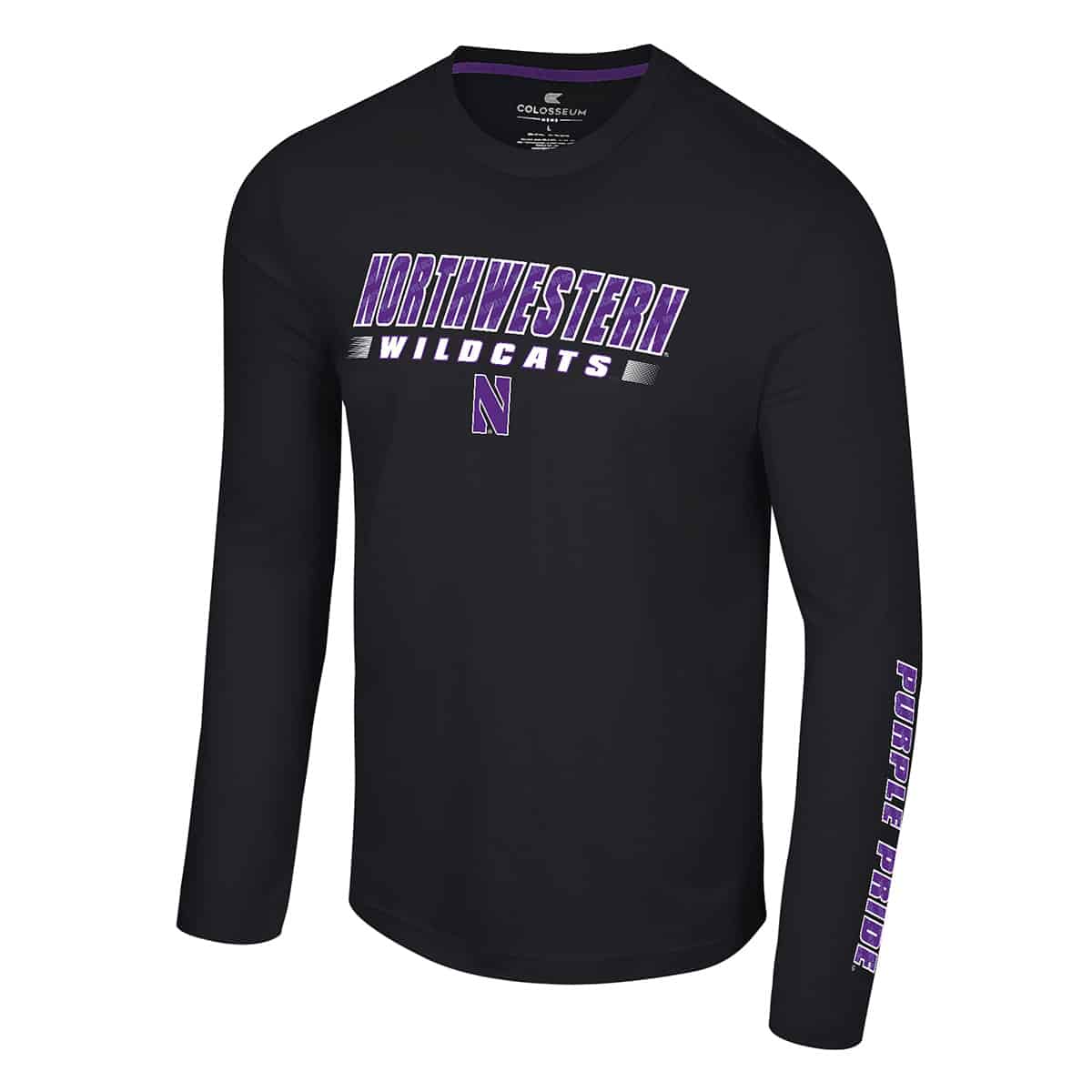 Northwestern University Wildcats Colosseum Men's Endoskeleton L/S Tee
