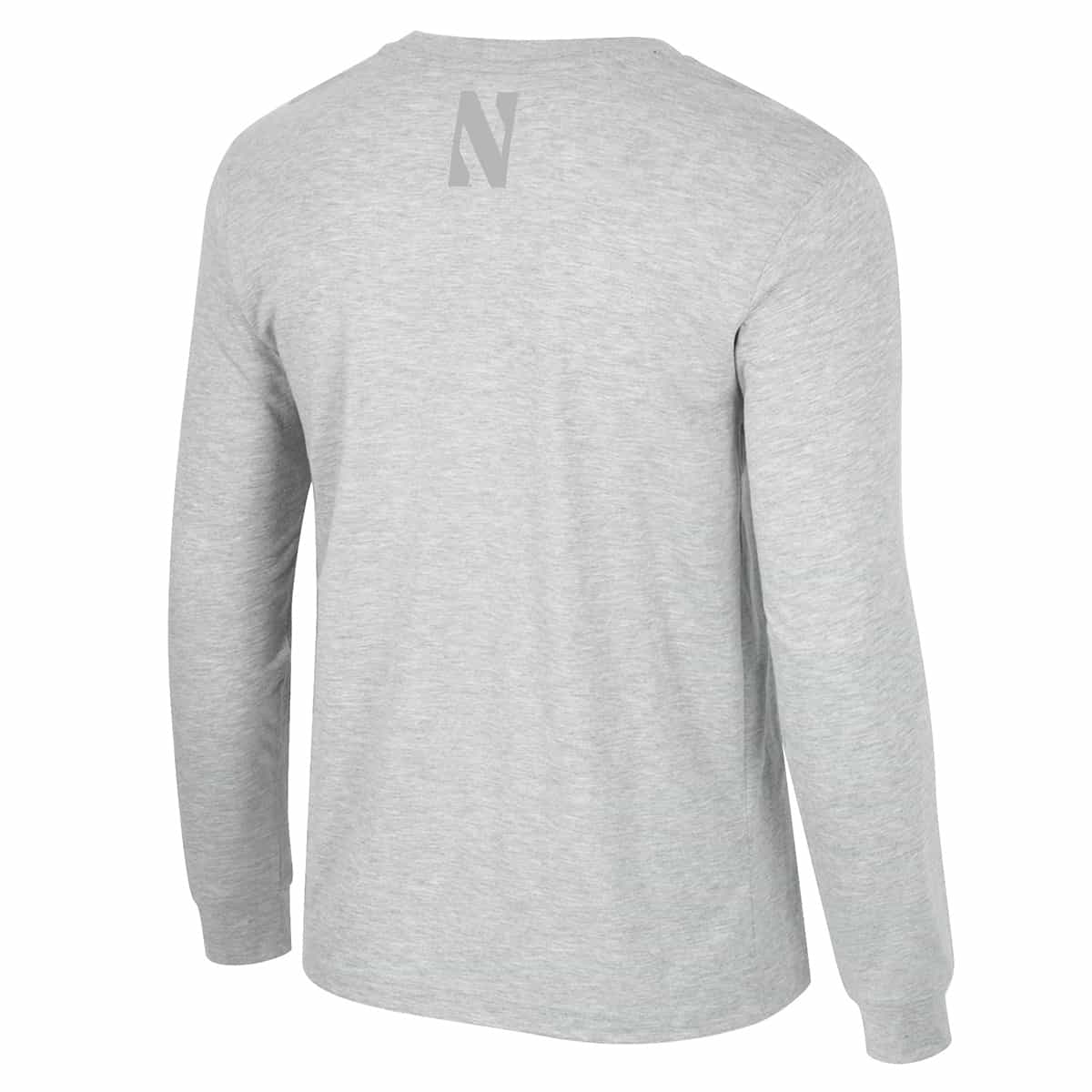 Northwestern University Wildcats Colosseum Men's Hasta La Vista L/S Tee - Back Side