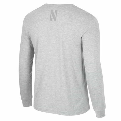 Northwestern University Wildcats Colosseum Men's Hasta La Vista L/S Tee - Back Side