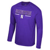 Northwestern University Wildcats Colosseum Men's Langmore Purple L/S Raglan Tee