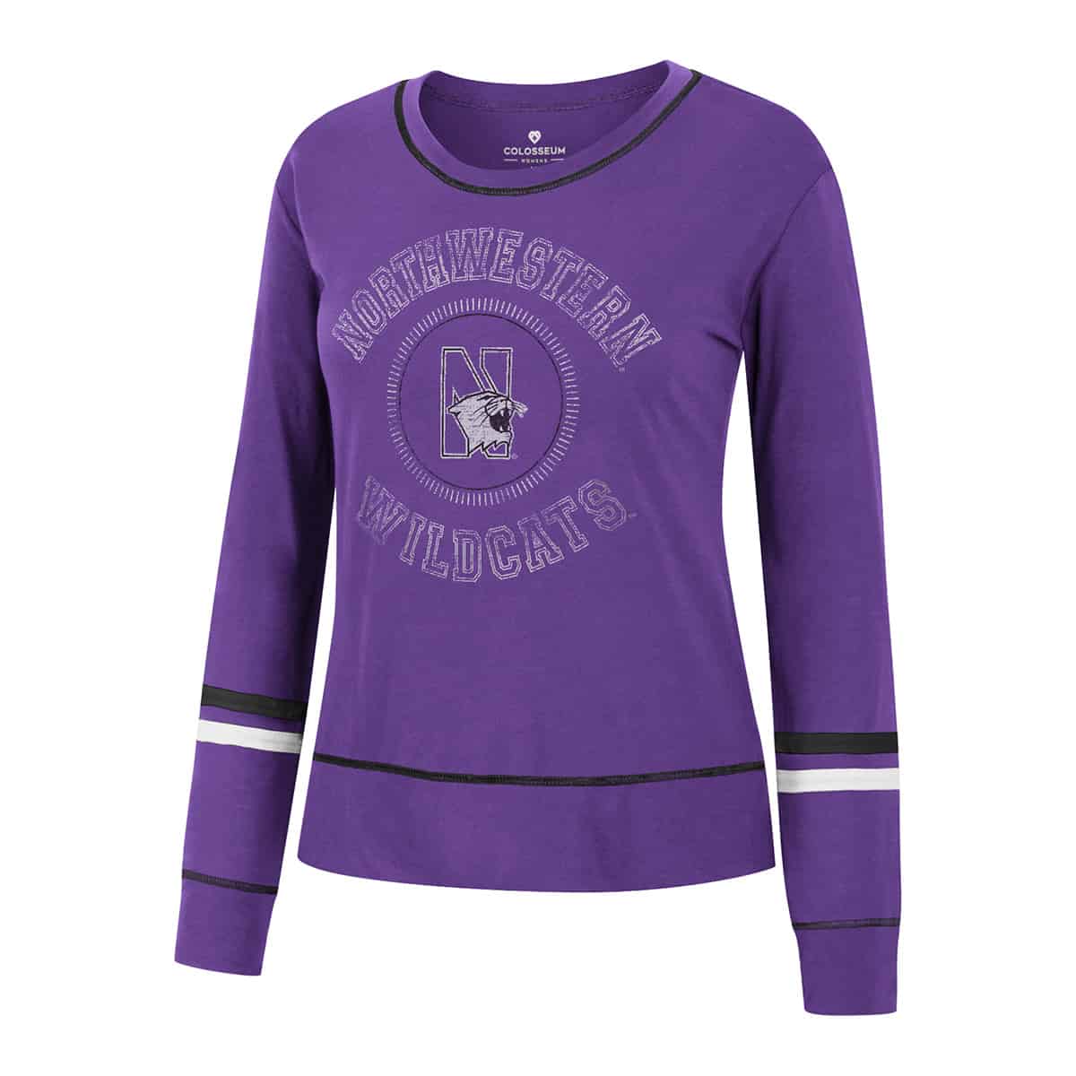 Northwestern University Wildcats Colosseum Ladies Heatherow L/S Tee