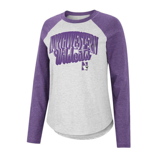 Northwestern University Wildcats Colosseum Ladies Carol L/S Tee
