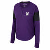 Northwestern University Wildcats Colosseum Ladies Cheryl L/S Henley