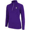 Northwestern University Wildcats Colosseum Ladies Purple Breeze 1/4 Zip L/S T-Shirt with N-Cat Design