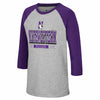 Northwestern University Wildcats Colosseum Youth Boys Pops 3/4 Sleeve Raglan Tee