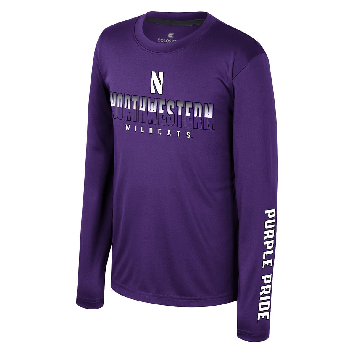 Northwestern University Wildcats Colosseum Youth Armada Purple L/S Tee