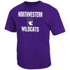 Northwestern University Wildcats Colosseum Men's Purple Trek Print S/S T-Shirt with N-Cat Design