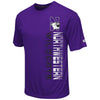 Northwestern University Wildcats Colosseum Men's Heather Purple Chunnel S/S T-Shirt with N-Cat Design