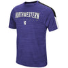 Northwestern University Wildcats Colosseum Men's Purple A Deuce S/S T-Shirt with Stylized N Design