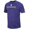 Northwestern University Wildcats Colosseum Men's Purple The Line Up S/S T-Shirt with Stylized N Design